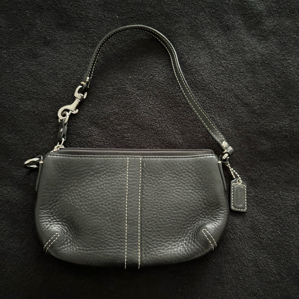 Coach black wristlet